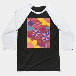 Bohemian Paradise Contemporary Flower Art Baseball T-Shirt